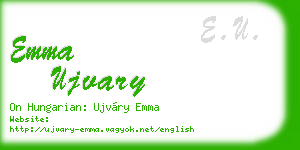 emma ujvary business card