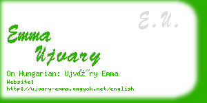 emma ujvary business card